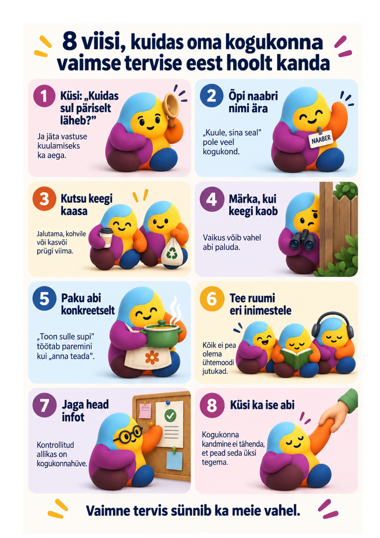 8 viisi, kuidas oma kogukonna vaimse tervise eest hoolt kanda eelvaade