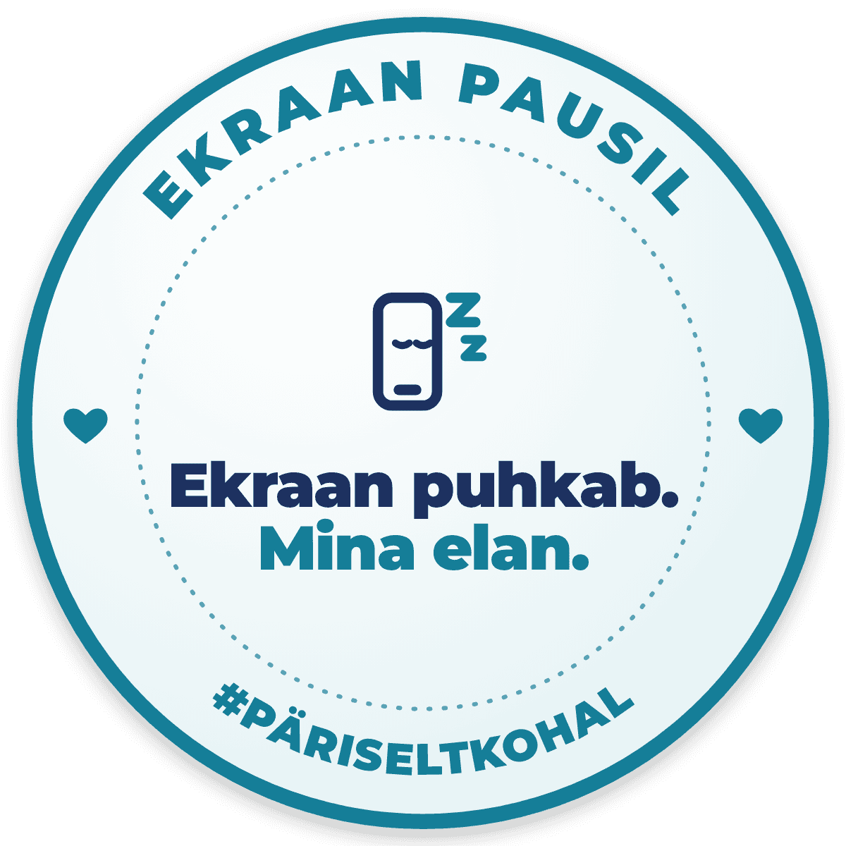 Ekraan puhkab. Mina elan.